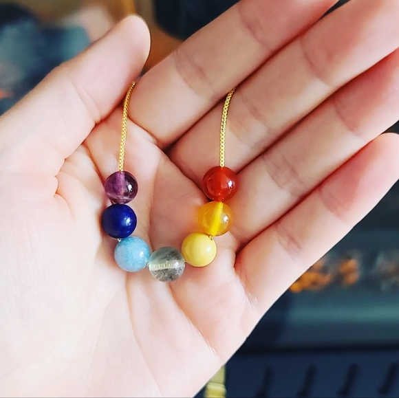 7 chakra crystals necklace - Picture 3 of 3